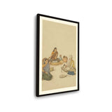 Villagers Grinding Corn - WALL MOUNT FRAME