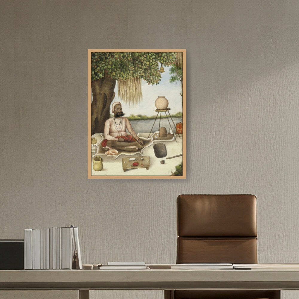Sannyasi, A Saiva Mendicant - Framed Canvas