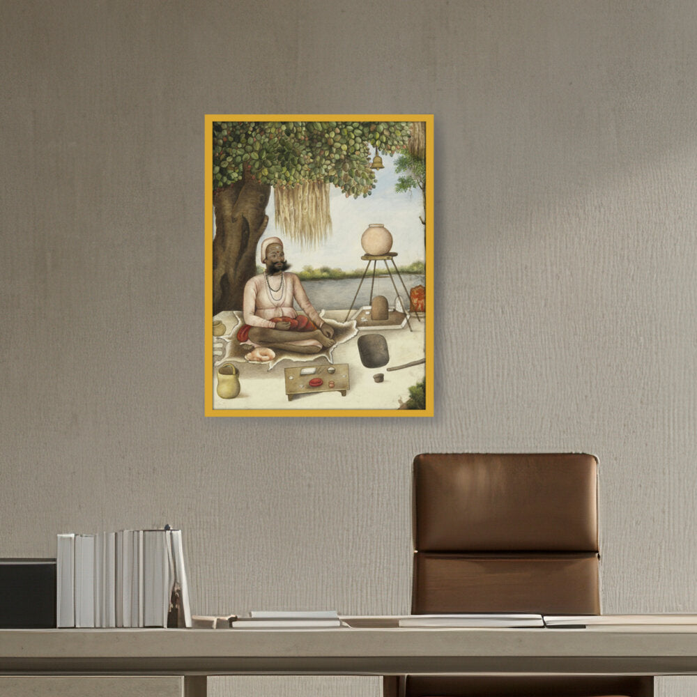 Sannyasi, A Saiva Mendicant - Framed Canvas