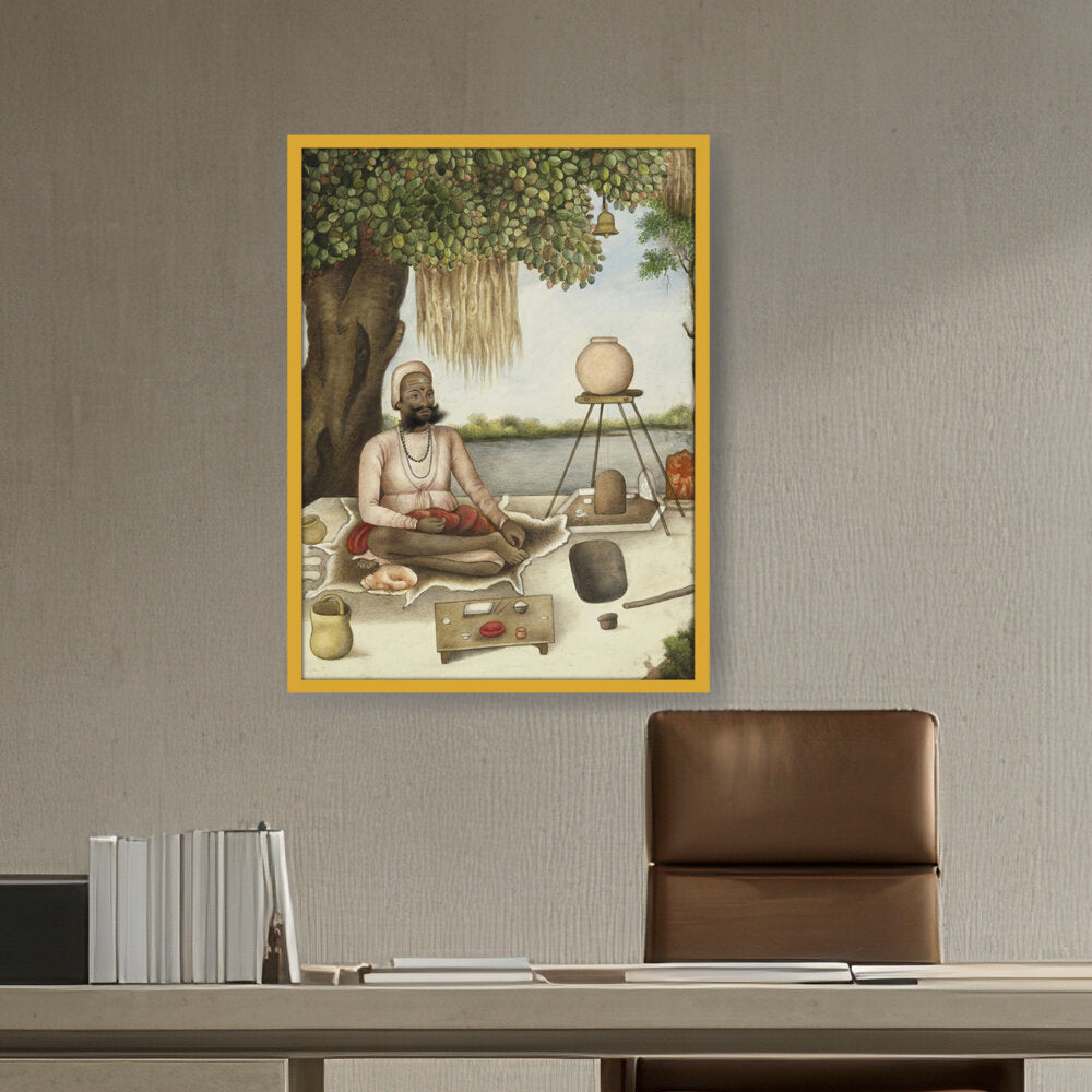 Sannyasi, A Saiva Mendicant - Framed Canvas