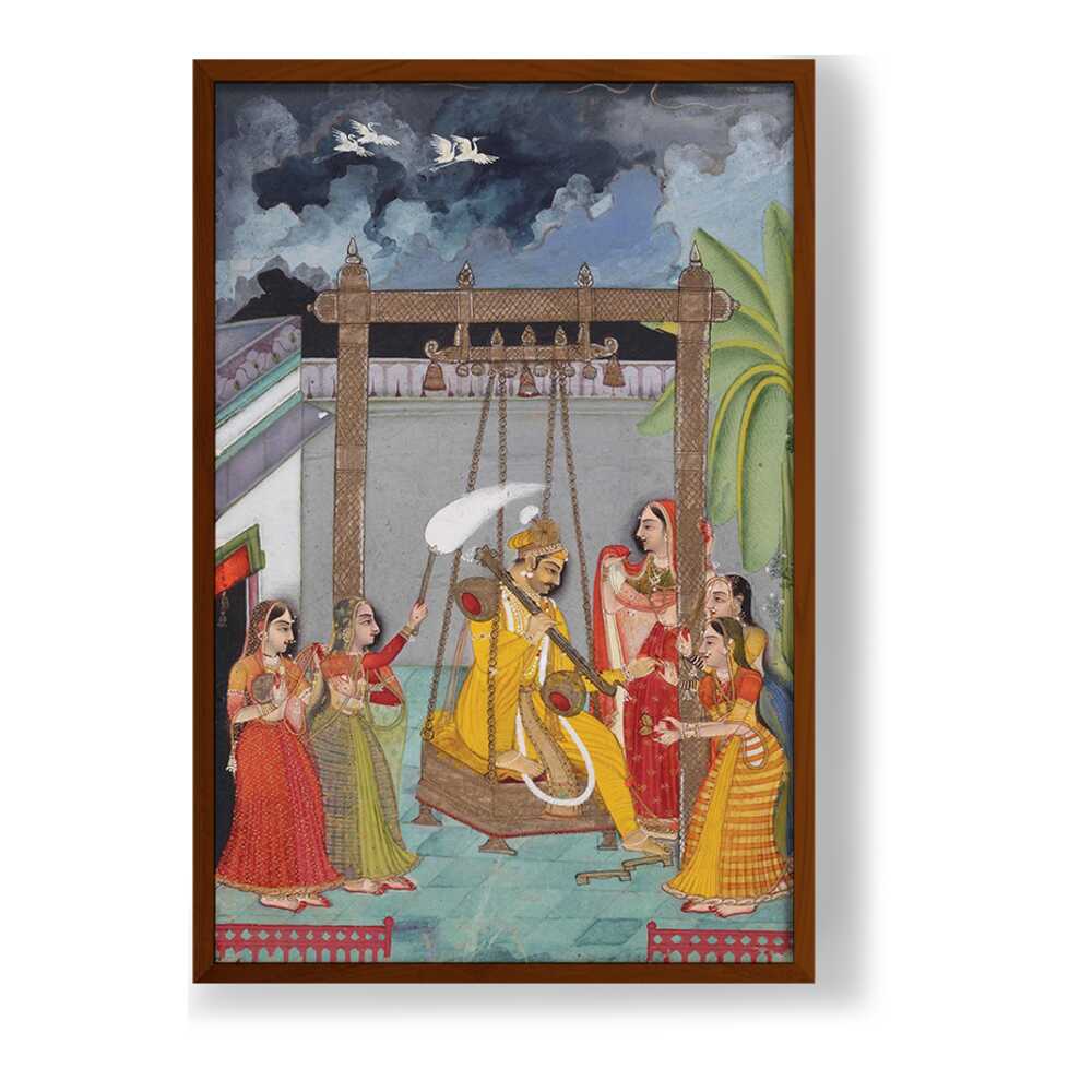 Raga Hindol - Framed Canvas