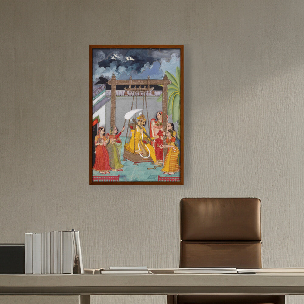 Raga Hindol - Framed Canvas