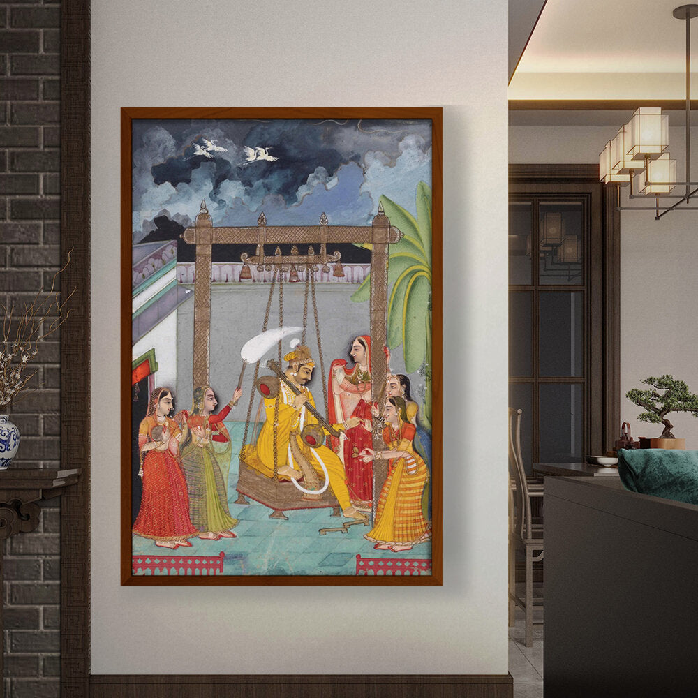 Raga Hindol - Framed Canvas