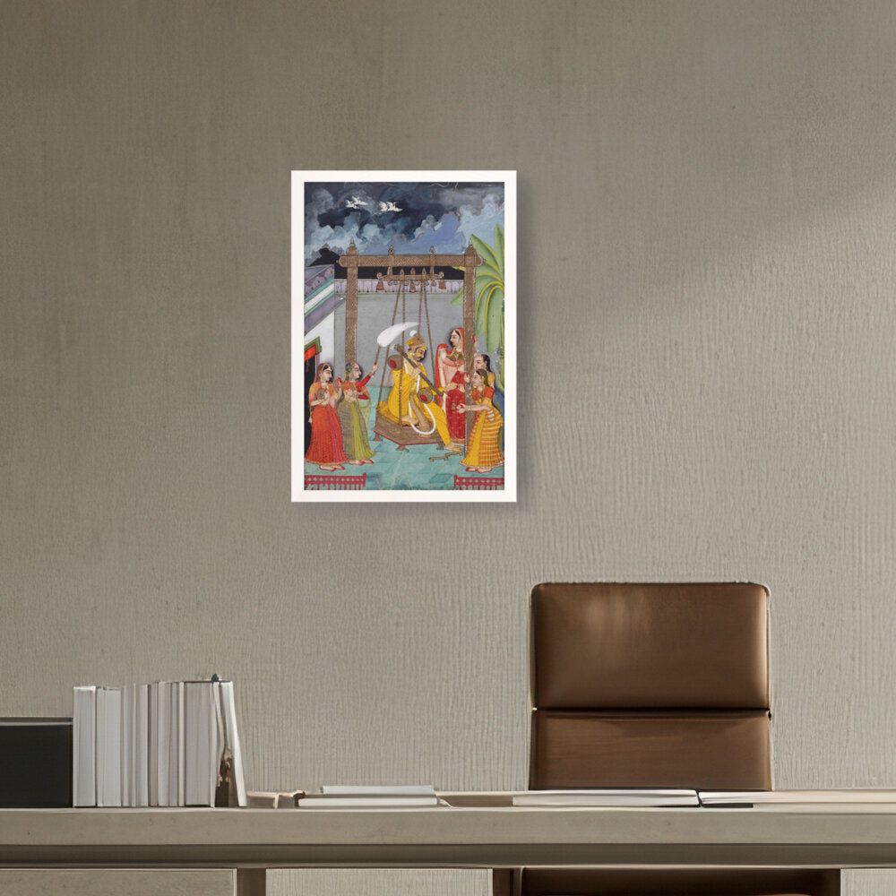 Raga Hindol - Framed Canvas