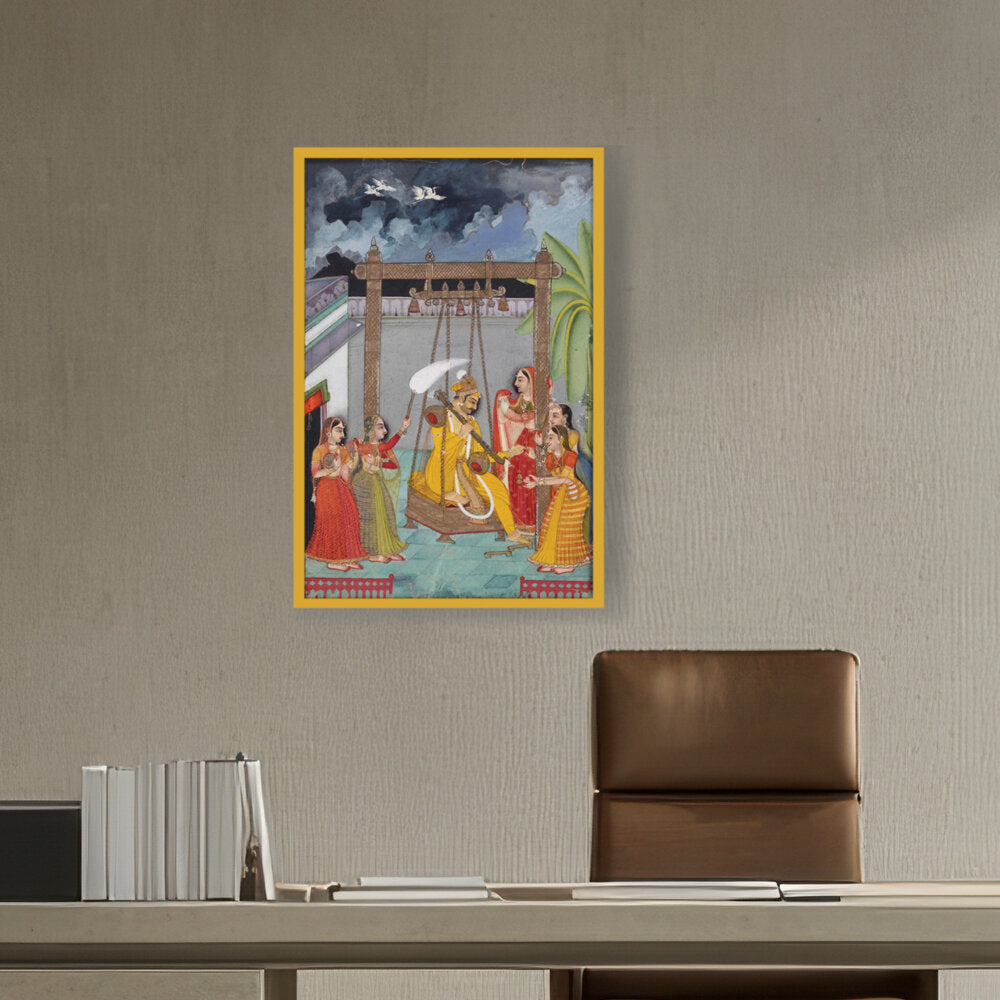 Raga Hindol - Framed Canvas