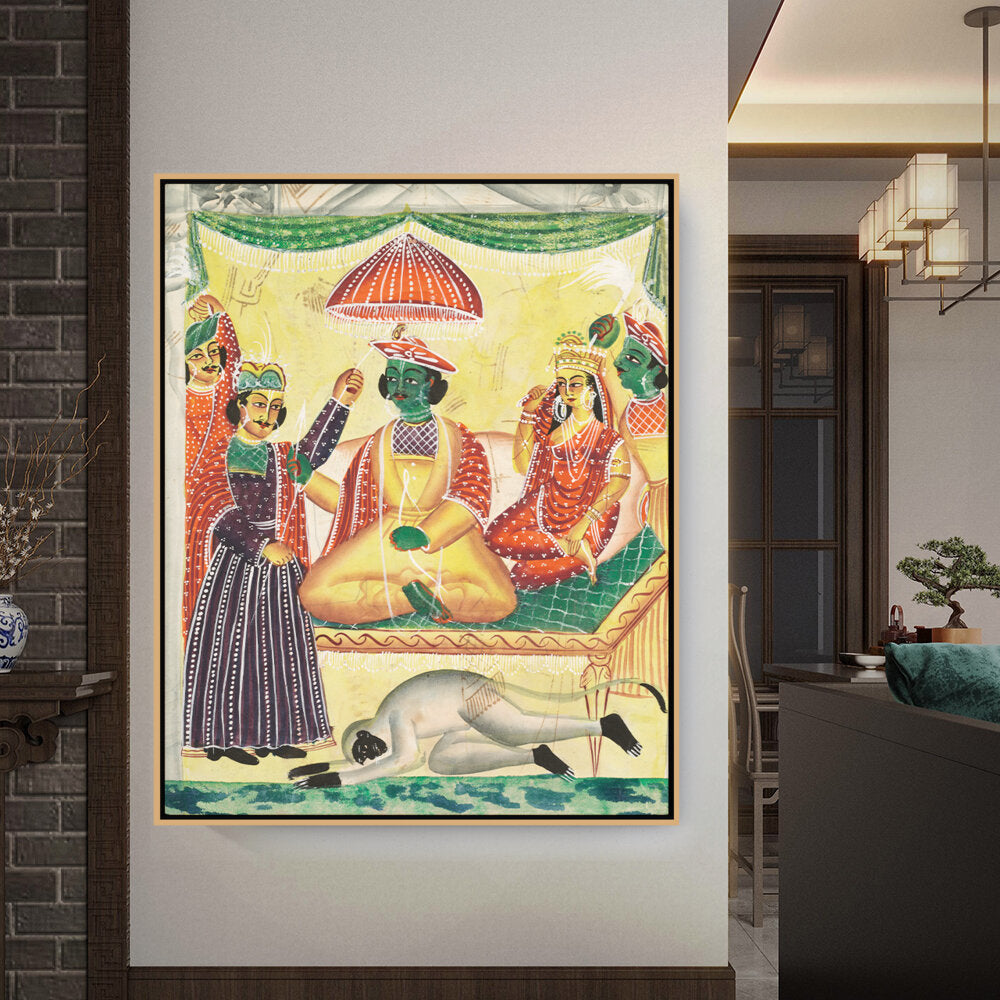 Rama And Sita Kailghat - FLOATING FRAME