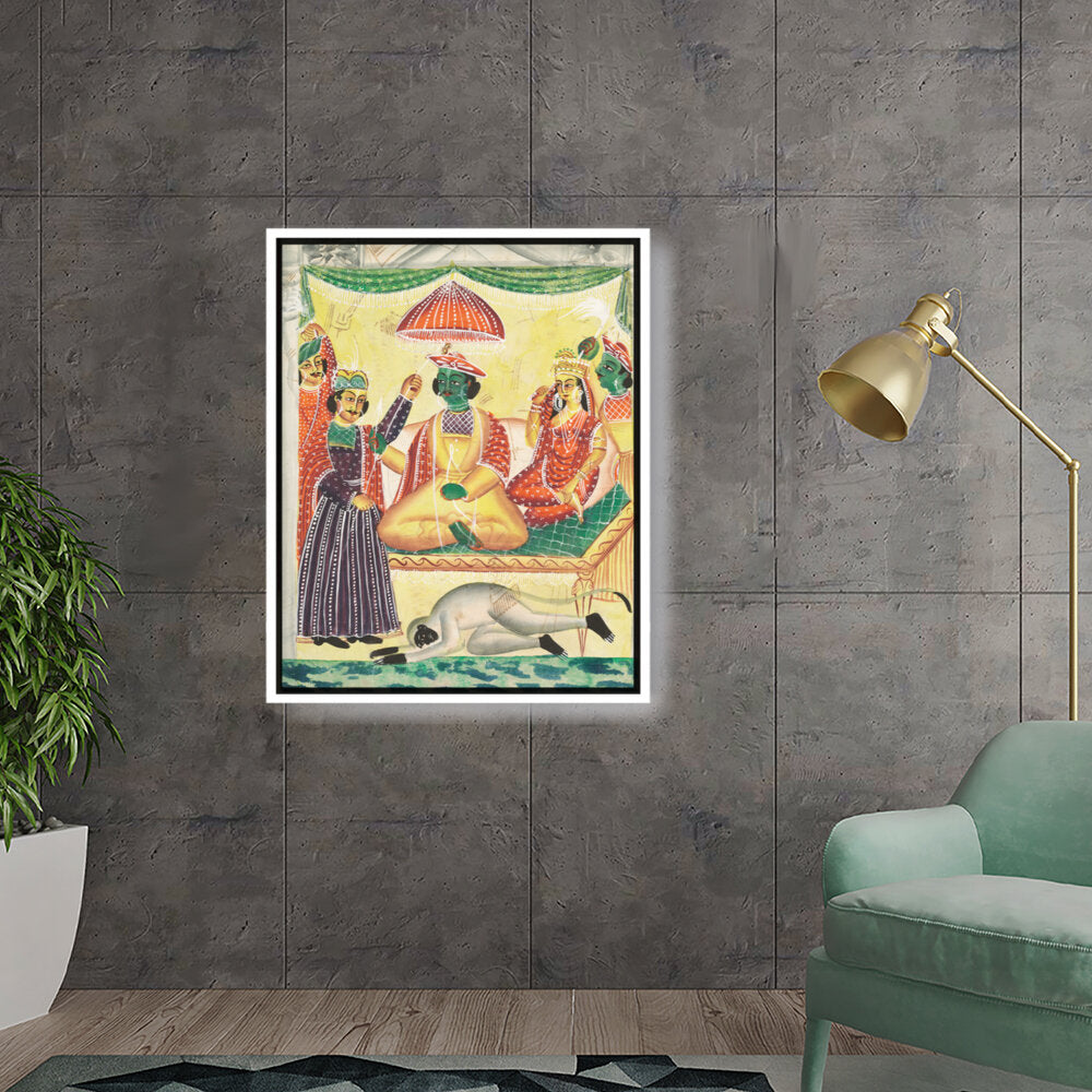 Rama And Sita Kailghat - FLOATING FRAME