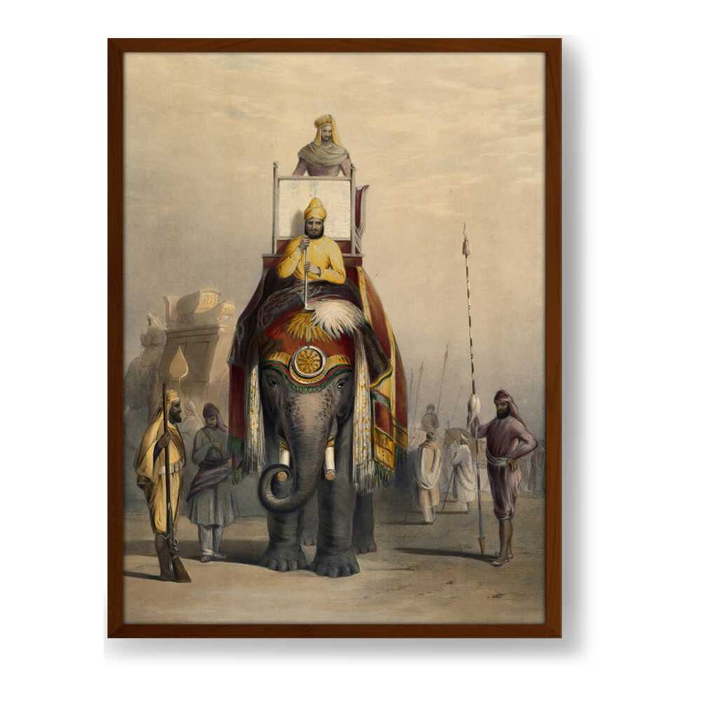 Princes And People Of India - Framed Canvas