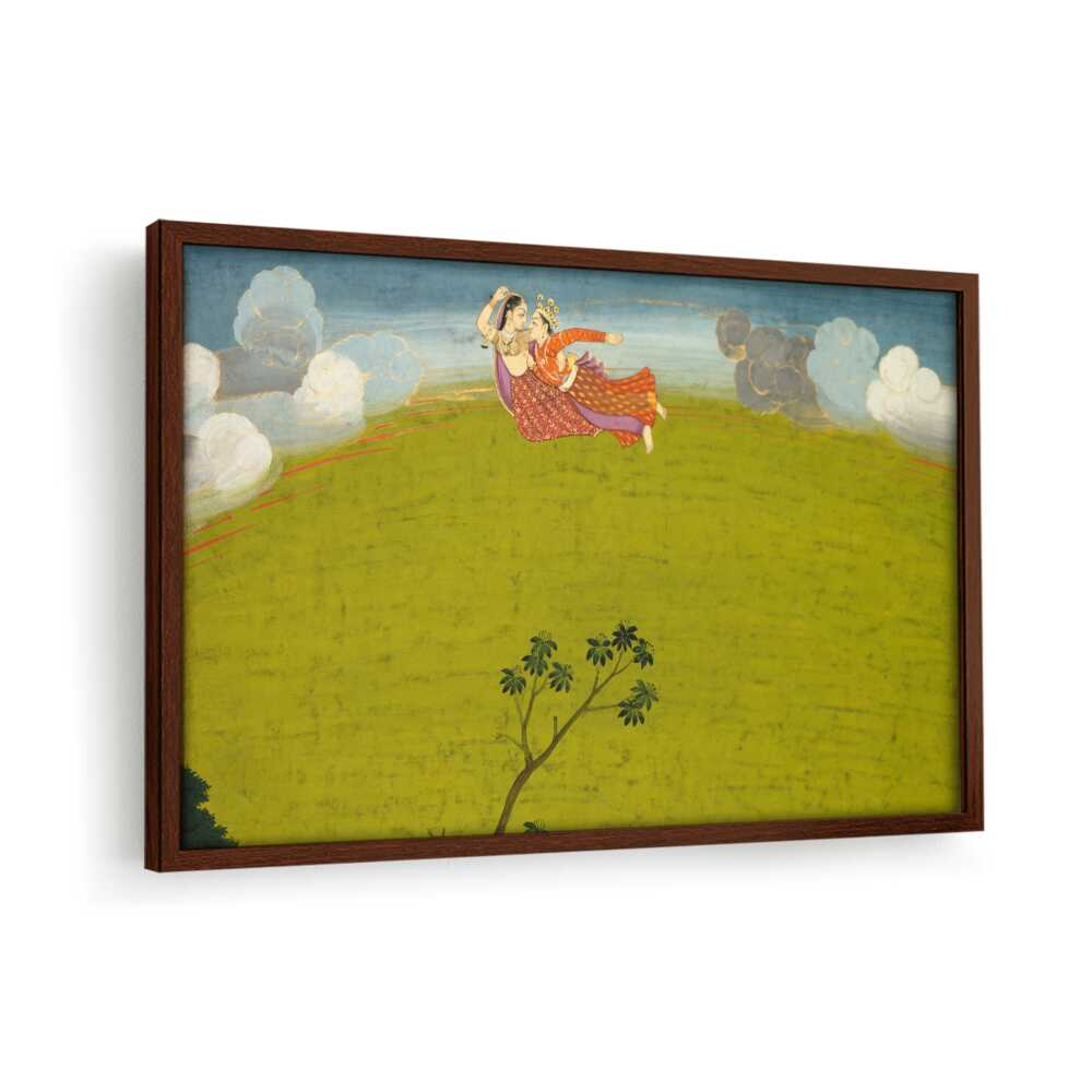 Pradyumna And Mayavati Flying - Framed Canvas