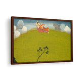 Pradyumna And Mayavati Flying - Framed Canvas