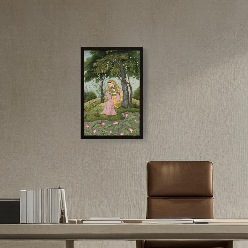 Green And Pink Royal Princess - Framed Canvas