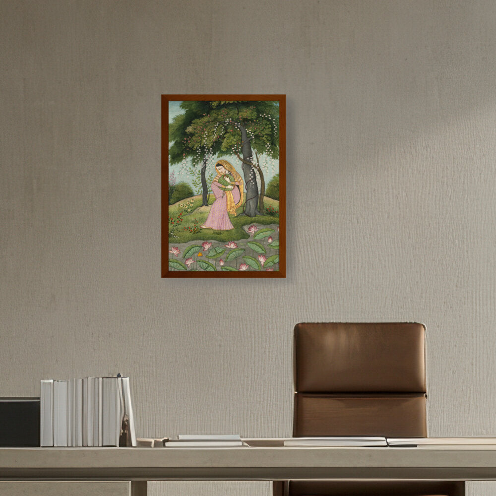 Green And Pink Royal Princess - Framed Canvas