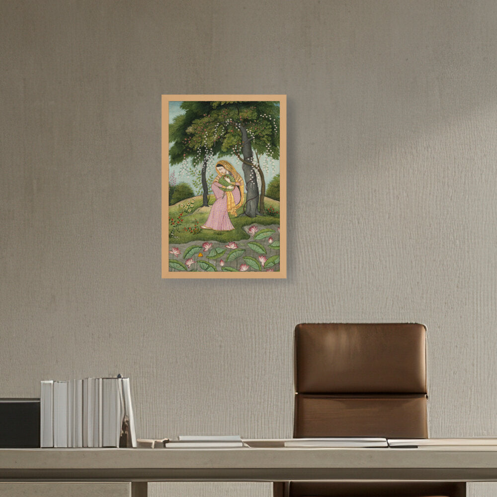 Green And Pink Royal Princess - Framed Canvas