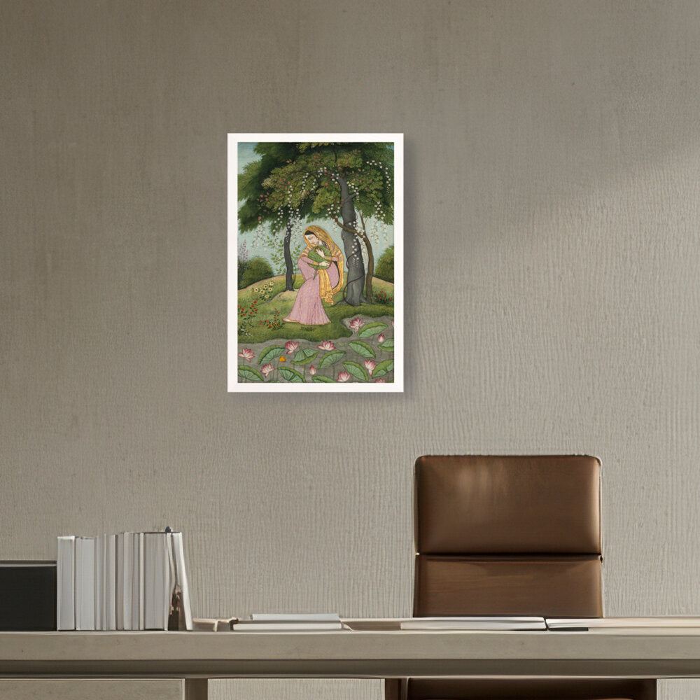 Green And Pink Royal Princess - Framed Canvas