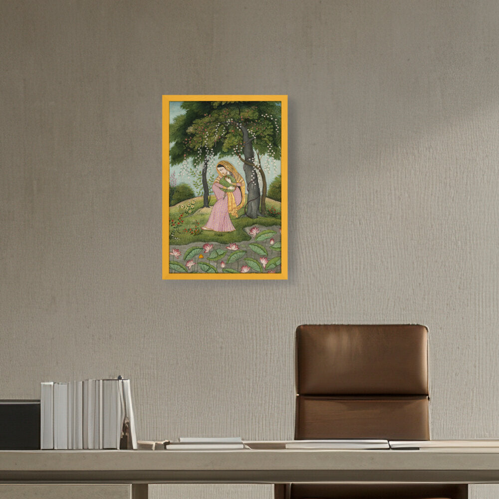 Green And Pink Royal Princess - Framed Canvas