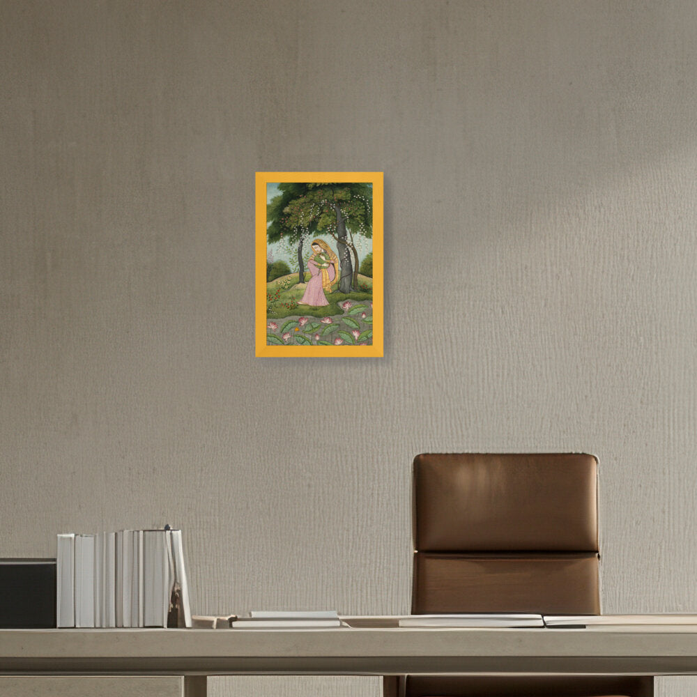 Green And Pink Royal Princess - Framed Canvas