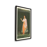 Lady Holding A Flower - WALL MOUNT FRAME