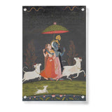 Radha And Krishna In The Rain - Acrylic Wall Photo