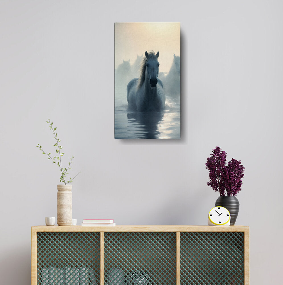 Horse In The Water - Wall Canvas