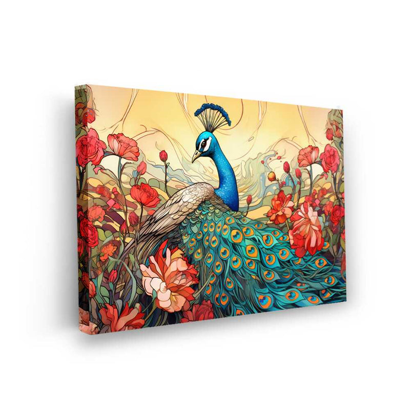 Picasoul - Picasoul Curated - Vibrant Peacock In Nature - Wall Decor