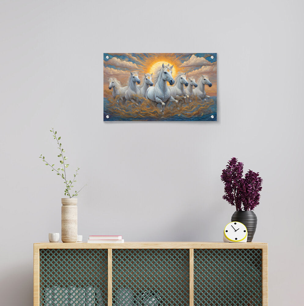 Elegant Horses Running - Acrylic Wall Photo