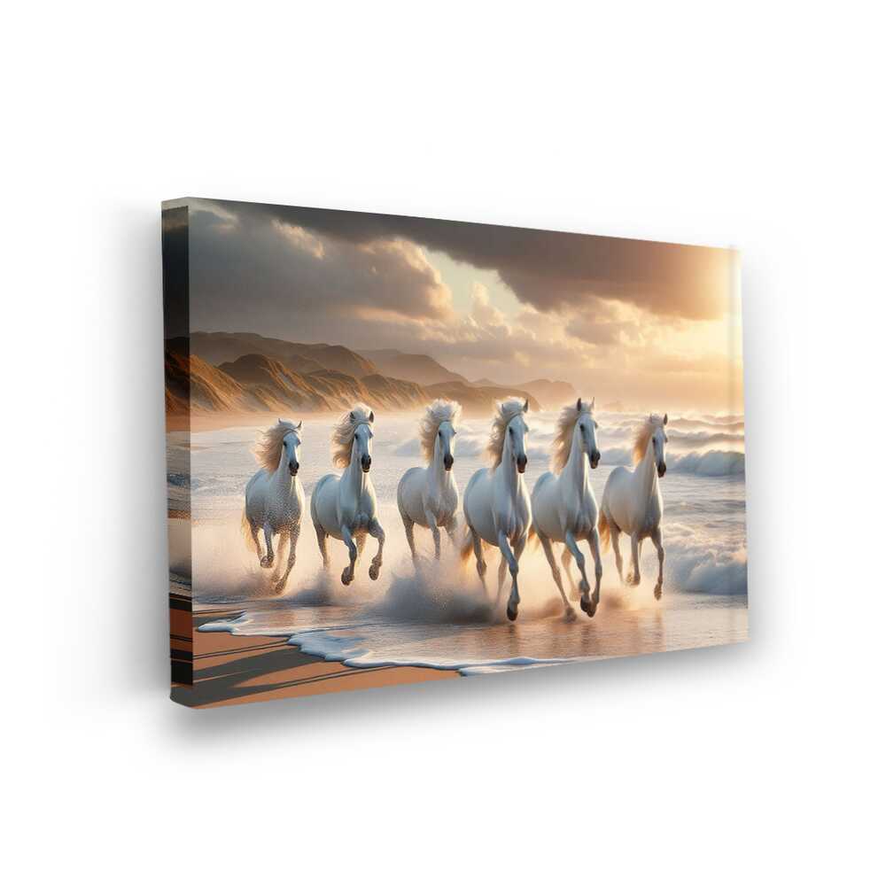 Picasoul - Picasoul Curated - Horses Sprints Along The Shore - Wall Decor