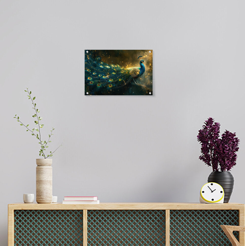 Attractive Peacock - Acrylic Wall Photo