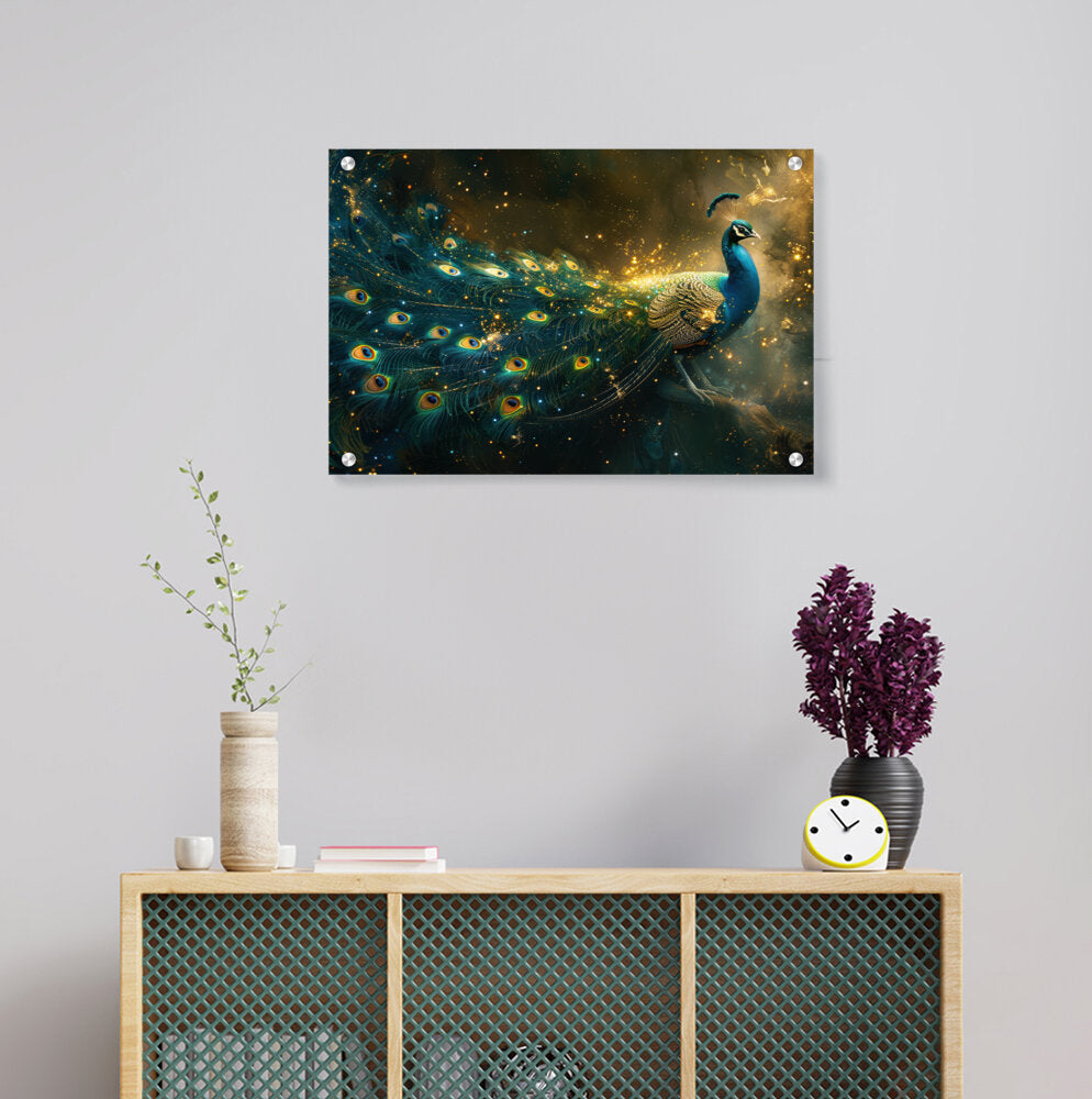 Attractive Peacock - Acrylic Wall Photo