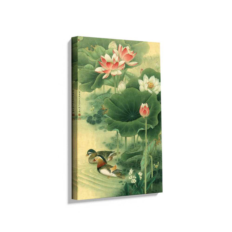 Picasoul - Picasoul Curated - Chinese Gongbi 9 Lotus Flower - Wall Decor