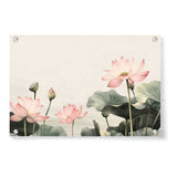 Artist5 - Art - Lotus Border Flower - Acrylic Wall Photo