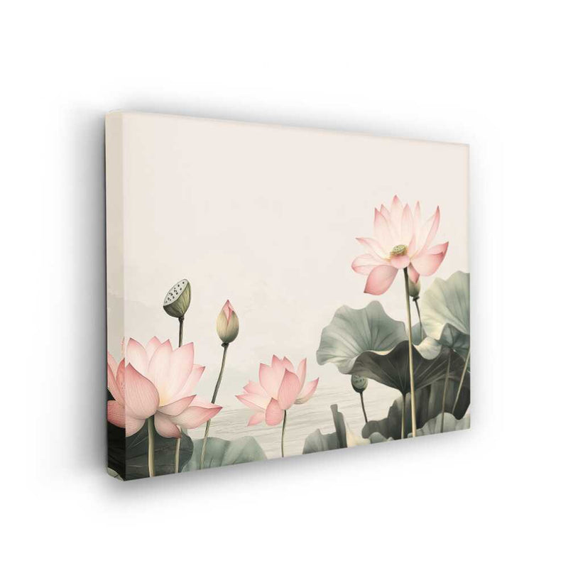 Picasoul - Picasoul Curated - Lotus Border Flower - Wall Decor