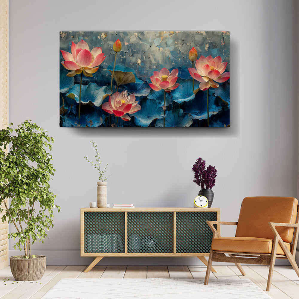 Painting Of Lotus Flowers