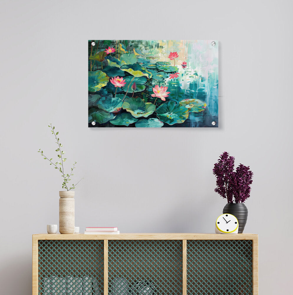 Large Water Lily Pond - Acrylic Wall Photo