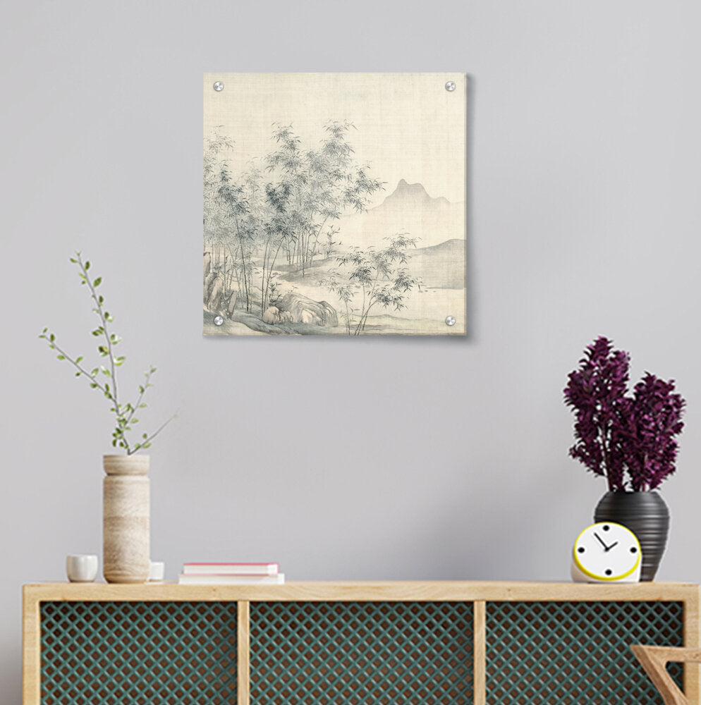 Landscape With A Mountain - Acrylic Wall Photo