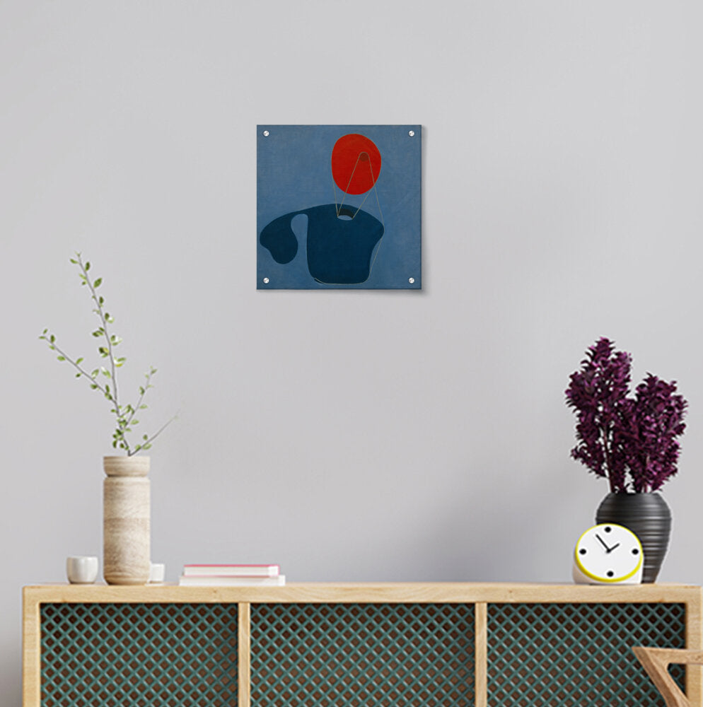 Red Head Blue - Acrylic Wall Photo