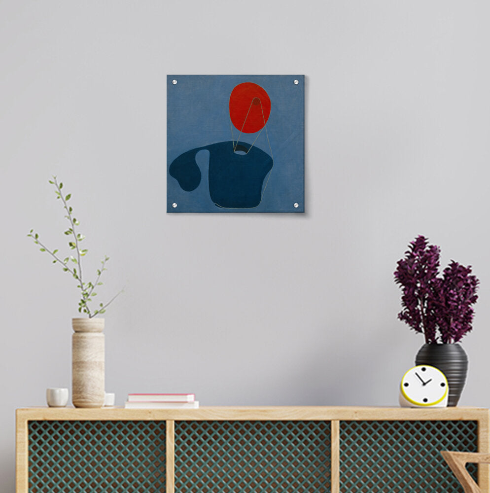 Red Head Blue - Acrylic Wall Photo