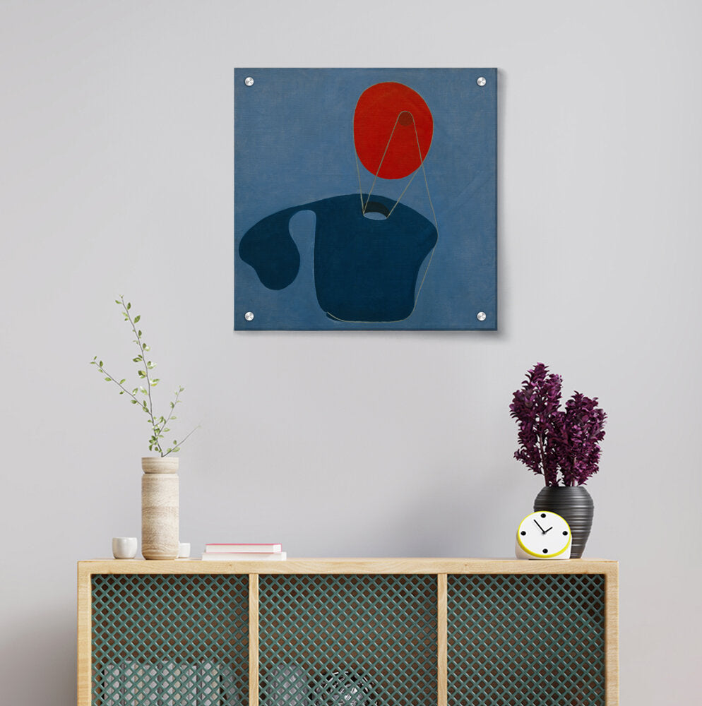 Red Head Blue - Acrylic Wall Photo