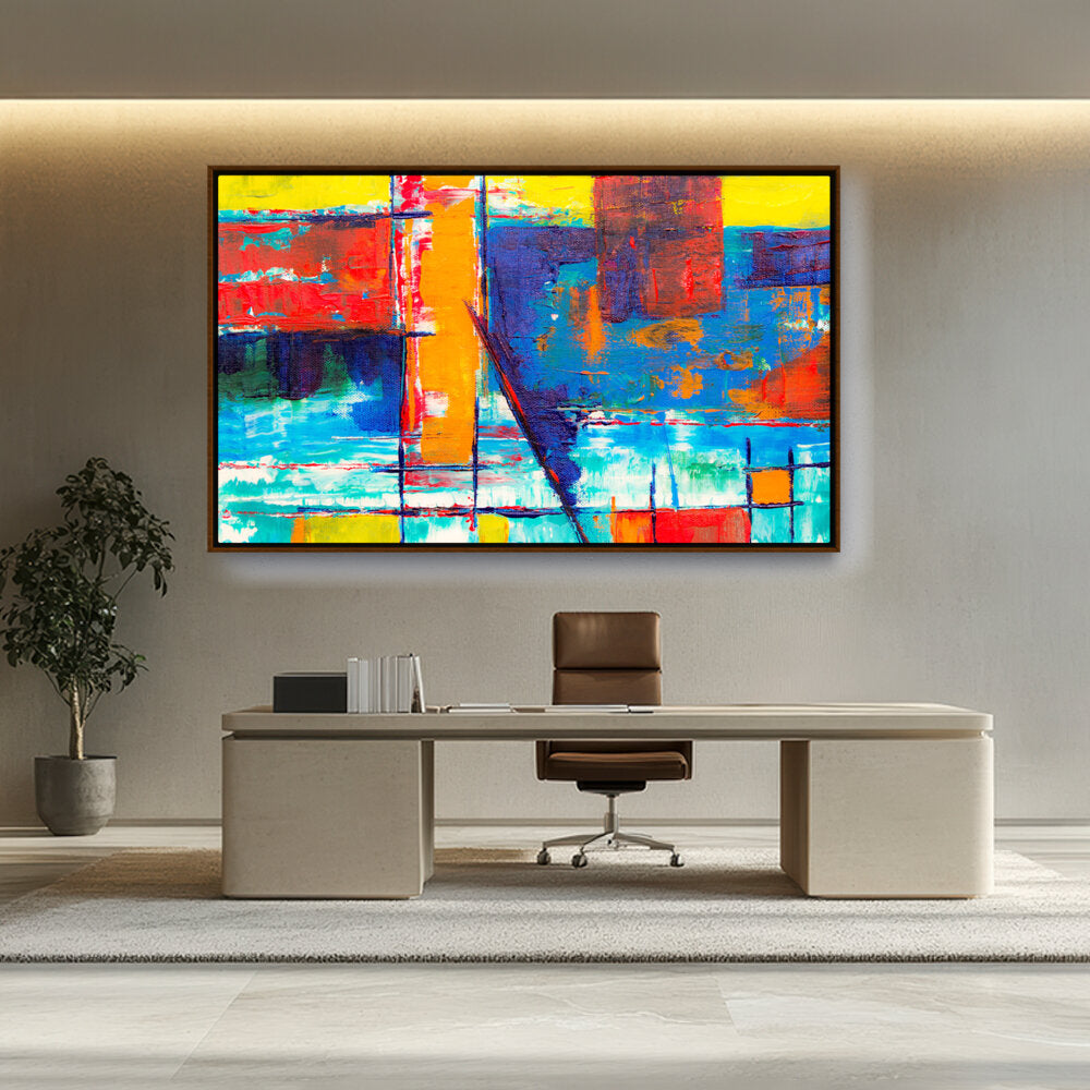 Multicolored Abstract - FLOATING FRAME