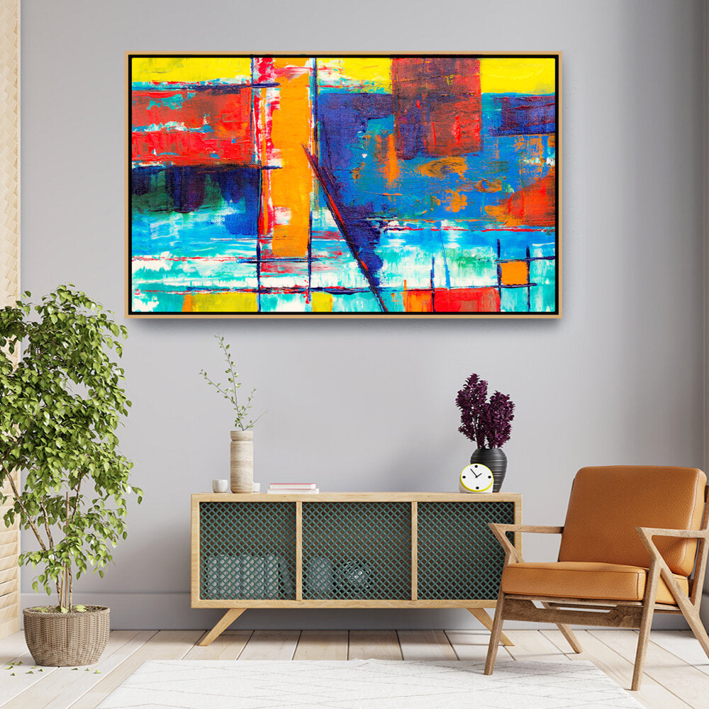 Multicolored Abstract - FLOATING FRAME