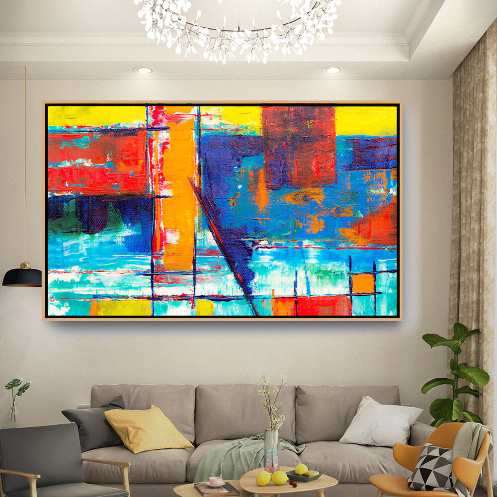 Multicolored Abstract - FLOATING FRAME