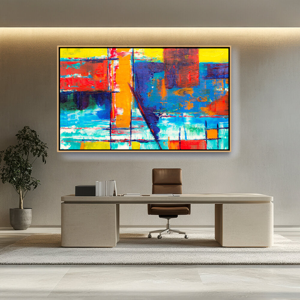 Artist5 - Art - Multicolored Abstract - FLOATING FRAME