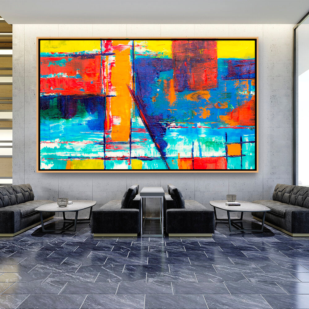 Multicolored Abstract - FLOATING FRAME