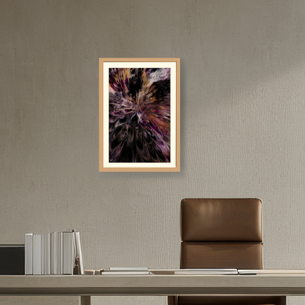 A Floral Artwork. - WALL MOUNT FRAME