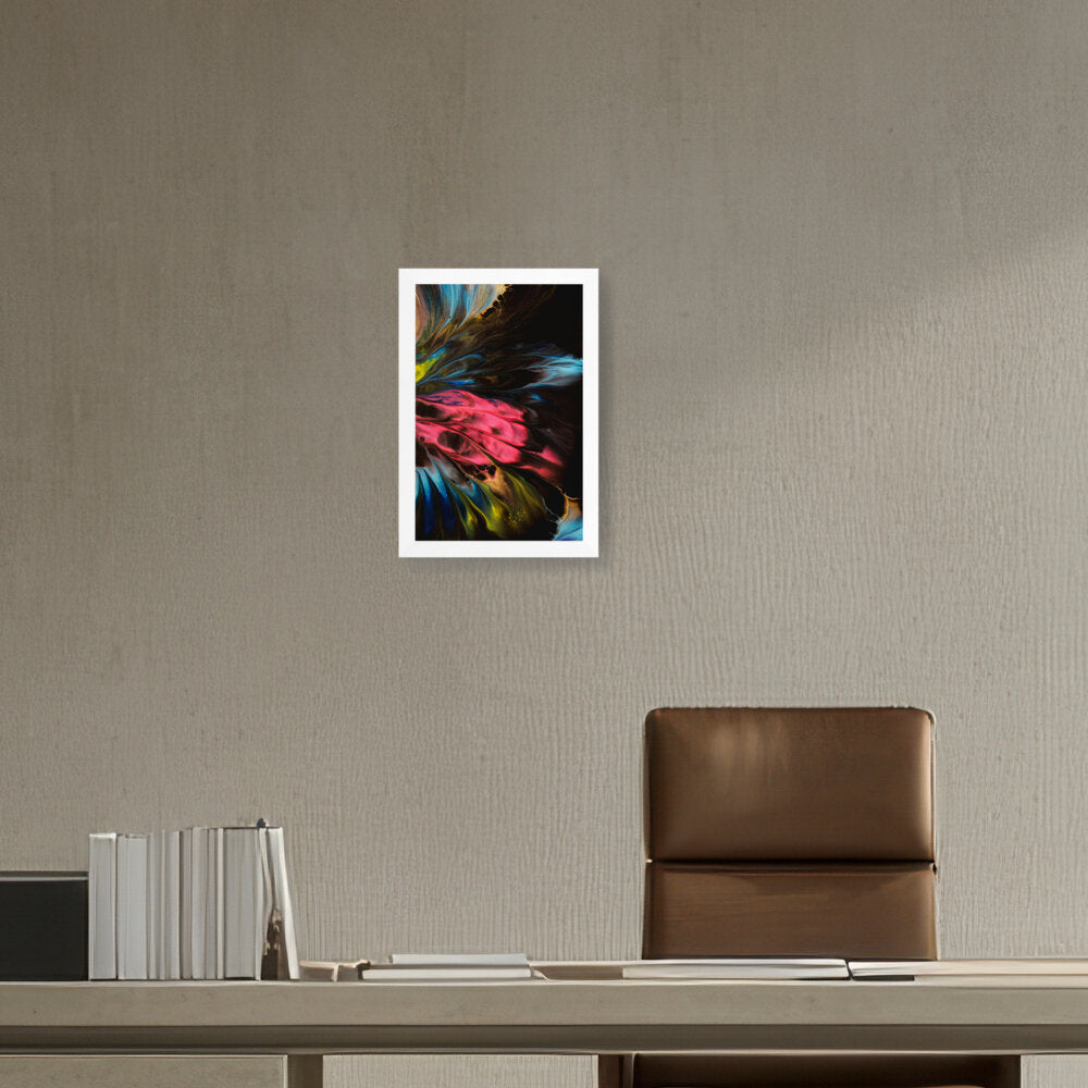 Dynamic Interplay Of Hues - Framed Canvas