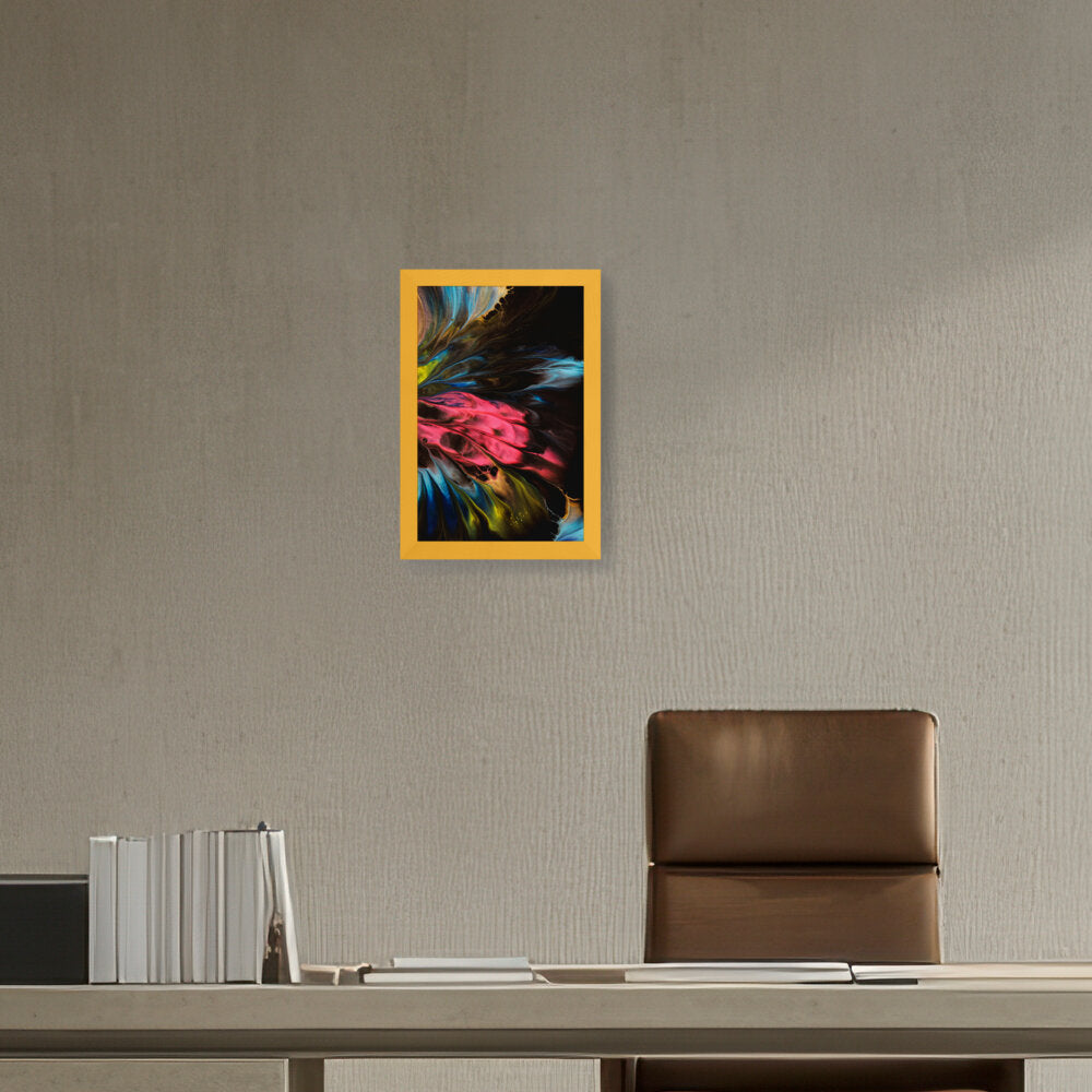 Dynamic Interplay Of Hues - Framed Canvas