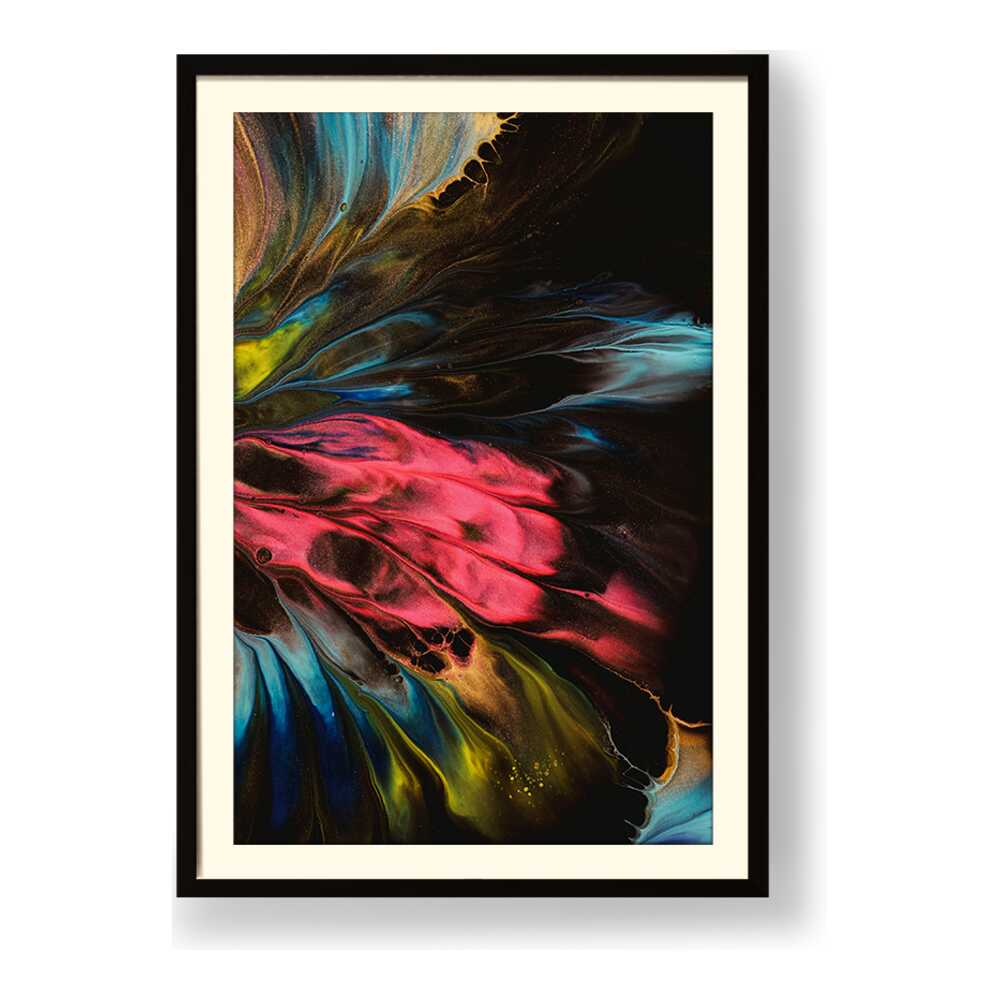 Dynamic Interplay Of Hues - WALL MOUNT FRAME