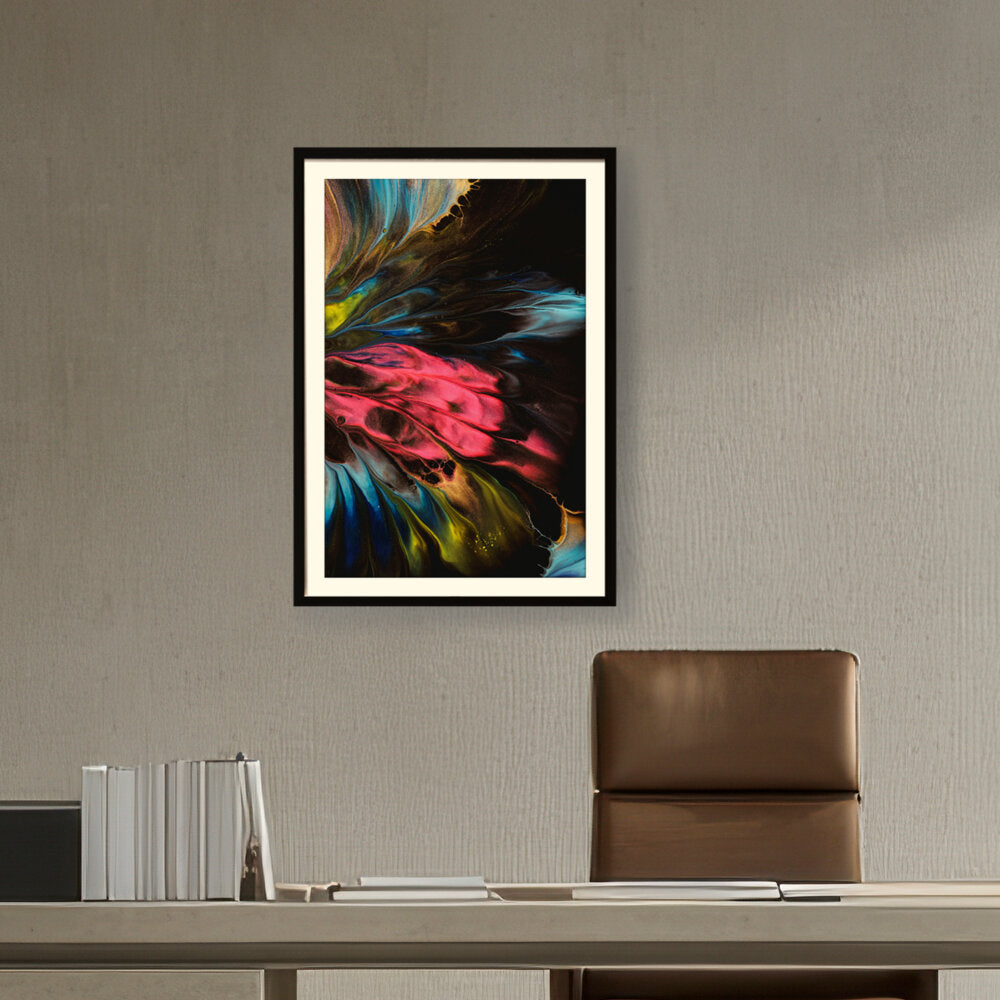 Dynamic Interplay Of Hues - WALL MOUNT FRAME