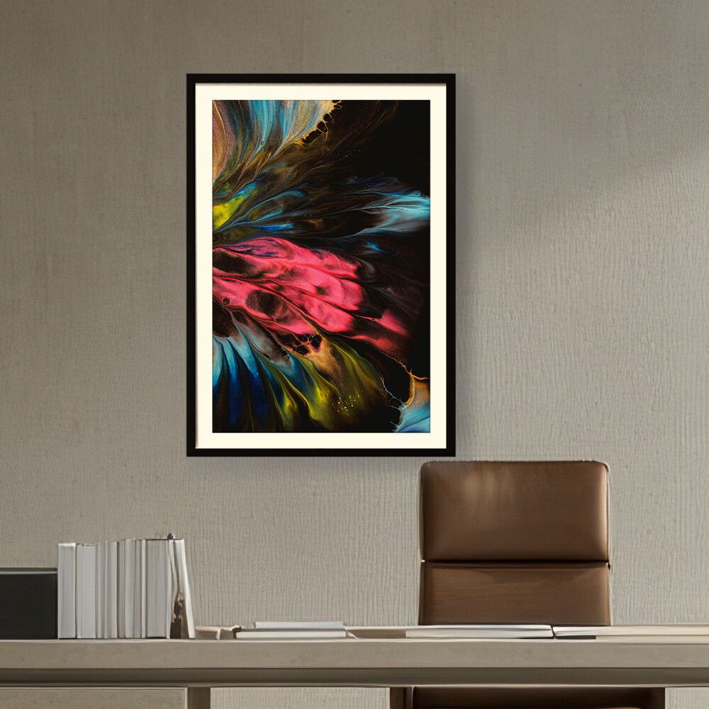 Artist5 - Art - Dynamic Interplay Of Hues - WALL MOUNT FRAME