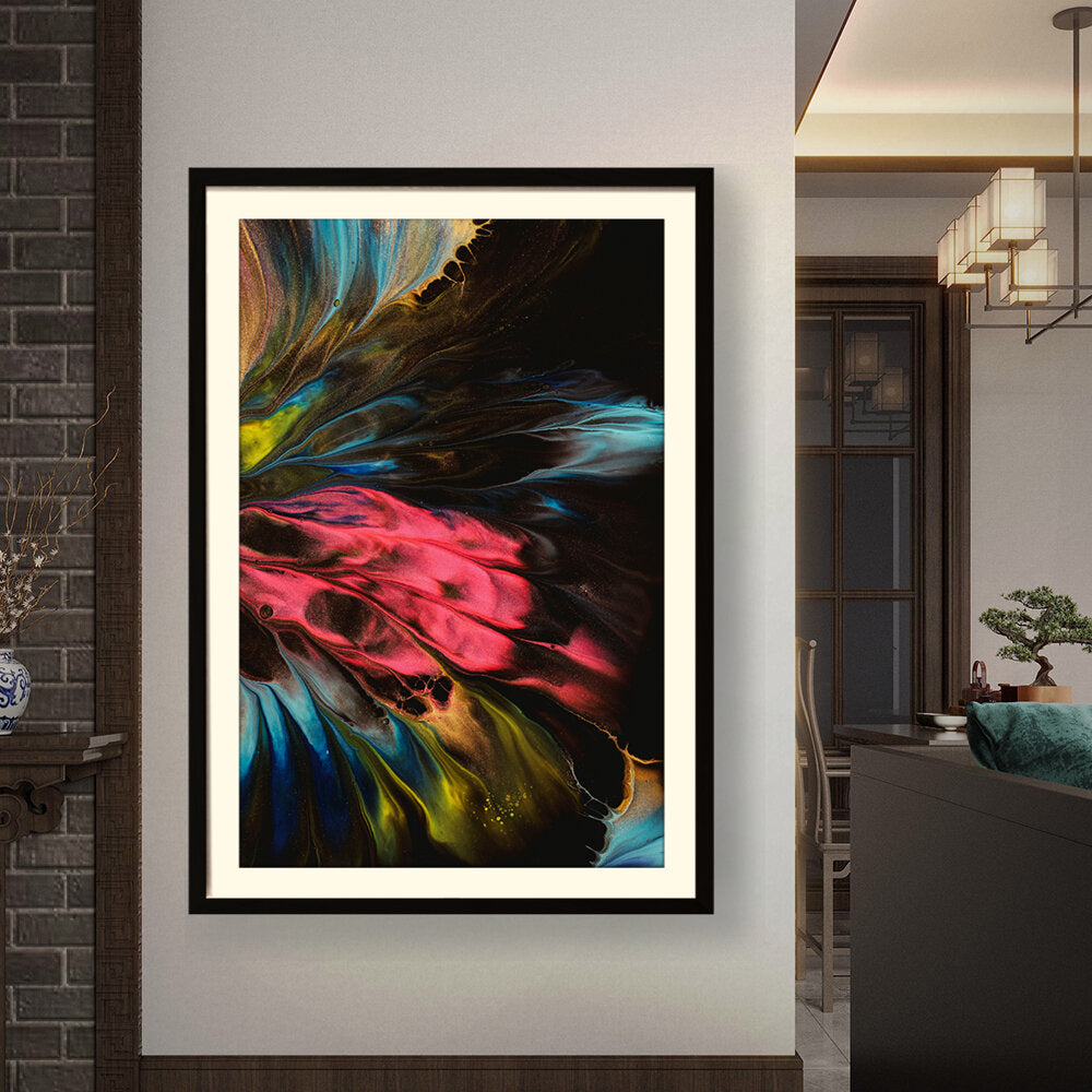 Dynamic Interplay Of Hues - WALL MOUNT FRAME