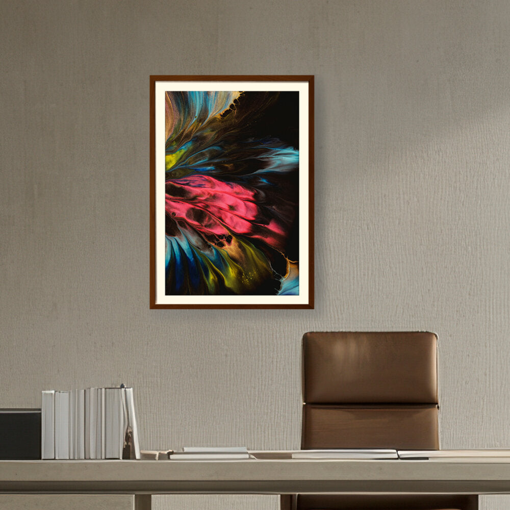 Dynamic Interplay Of Hues - WALL MOUNT FRAME